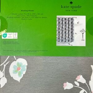 Kate Spade - ‘Flowered - Gray’ shower curtain. 72“ x 72“. NWT.
